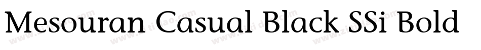 Mesouran Casual Black SSi Bold字体转换